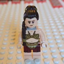 LEGO Princess Leia - Jabba Slave Outfit, Dark Brown Braid 75397 sw1389 Minifig
