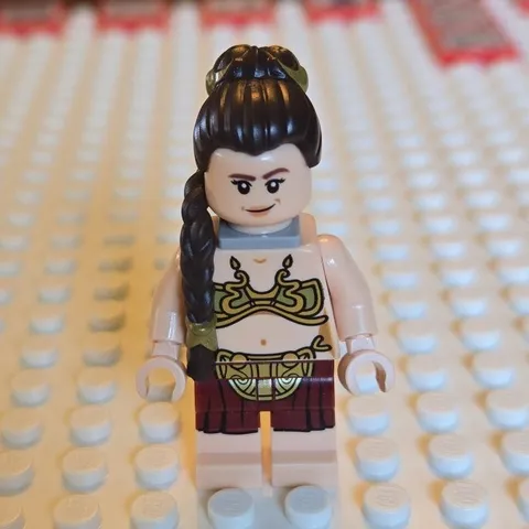 LEGO Princess Leia - Jabba Slave Outfit, Dark Brown Braid 75397 sw1389 Minifig