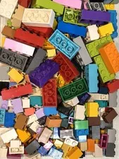 150 Random LEGO Bricks 2x1 2x4 Bulk Genuine Building Parts-REBRICKS