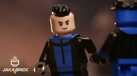 LEGO Jaka Brick Lite Unbreakable Invincible Variant Mohawk Mark Suit Minifigure