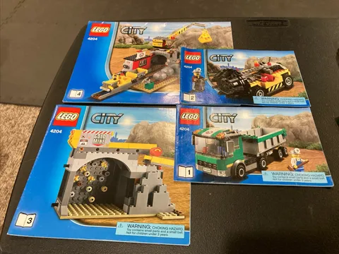 LEGO City 4204 The Mine All 4 Manuals Only No Brick 2012 Lot 06