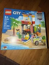 LEGO CITY Beach Lifeguard Station 60328 Road Plate Ice Cream Cone Minigure NEW