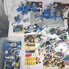 80's Lego VINTAGE SPACE Lot 6971 6951 6882 6891 6952 Minifigures Inst Near Comp