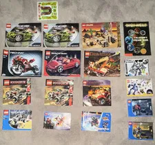 LEGO Instruction Manual Lot English Illustrated Booklet w/ Bionicle Sticker Book