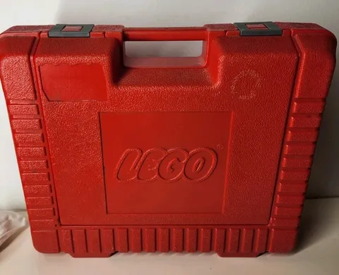 LEGO Carrying Storage Hard Case Suitcase Red Flip Top Door Plastic 80s