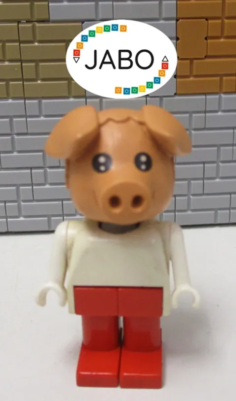 (E5 / 43) Lego Fabuland figure fab11f Peter Pig 3703