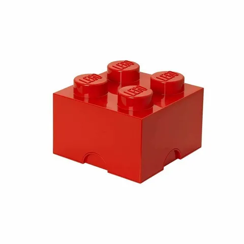 Brand New Lego Storage Brick, Red, 4 Knobs