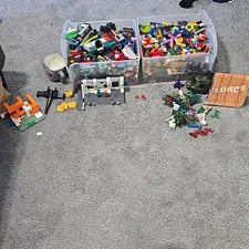 LEGO Multicolor Plastic Bulk Parts Lot w/ Minifigures Accessories Box Huge