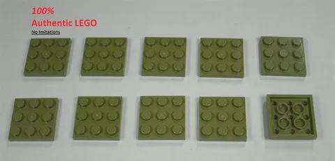 LEGO NEW 3x3 Olive Green Plate (10x) 6408049 Brick 11212
