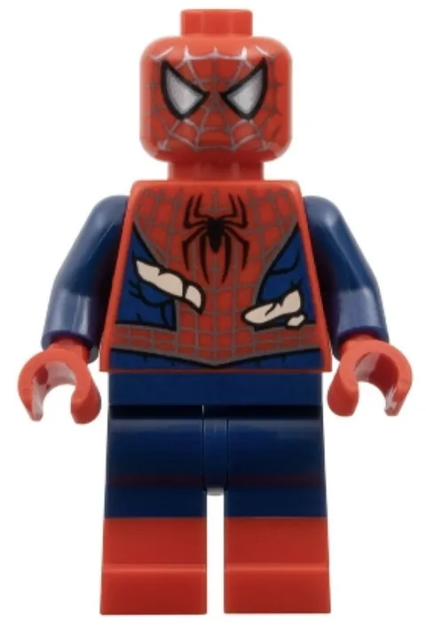 Lego Spider-Man Minifigure Costume Tears Silver Webbing 76321 sh1057