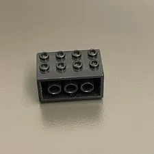Lego Brick with Studs on Sides Black Replacement Part Piece 2434