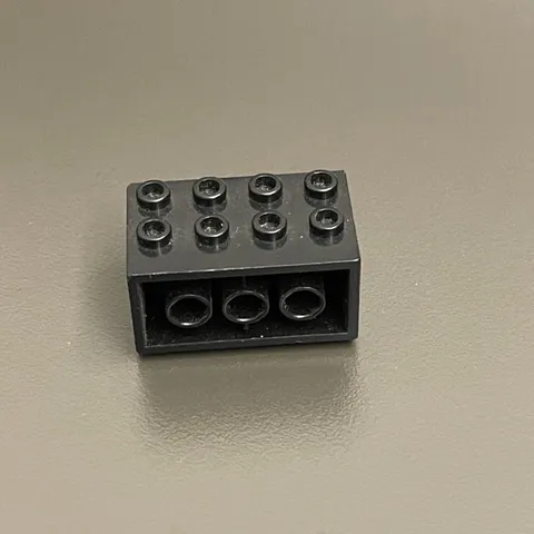 Lego Brick with Studs on Sides Black Replacement Part Piece 2434