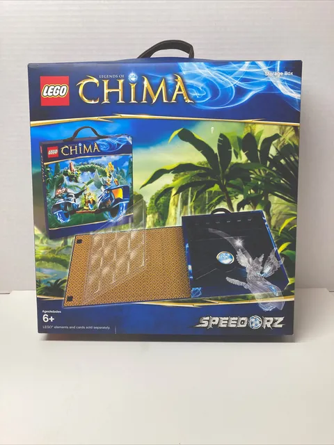 New Lego Legends Of Chima Playing Cards & Speedorz Storage Box / Carrying Case