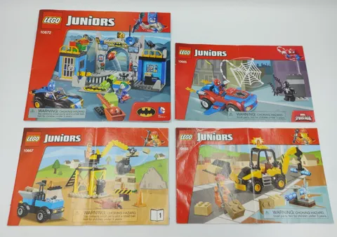 Lego JUNIORS Replacement Instruction Manual Booklets Lot 10665 66 67 & 10672
