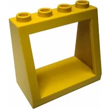 LEGO 20x Yellow Windscreen 2 x 4 x 3 Frame - Hollow Studs inv.626
