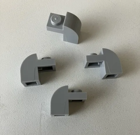 LEGO 4x NEW Slope/Arch Brick 1x1x1 1/3 Recessed Stud LIGHT BLUISH GREY #32807