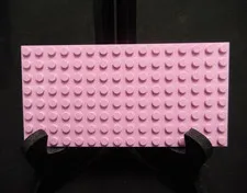 Genuine Lot of 6 Lego Pink Flat Base Plates 8 x 16 Stud  3865