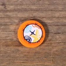 LEGO Orange Tile 2x2 Bottom Stud Holder Cushion Sea Shell Pattern 14769pb638