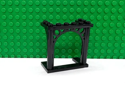 Lego 1 Black 3x6x5 Ornamented Wall Panel Gazebo castle NEW