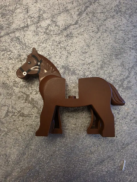 LEGO® Horse with Bridle Animal Minifigure Part Reddish Brown 9471 9474 9469
