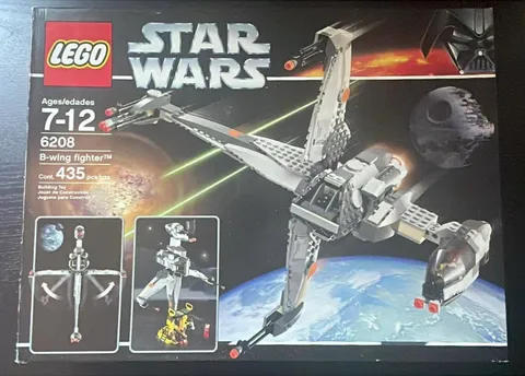 LEGO STAR WARS B-Wing Fighter #6208 from 2006 (100% Complete with Box & Manual)