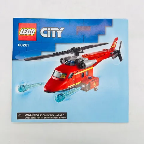 Lego City Fire Rescue Helicopter #60281 Instruction Manual Only