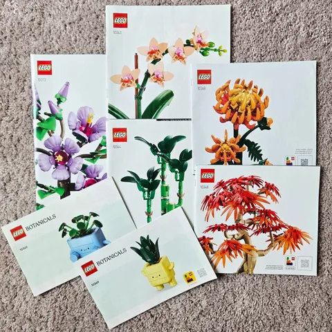 LEGO Botanical Instruction Manuals | 10343, 10344, 10348, 10349, 10368, 10372