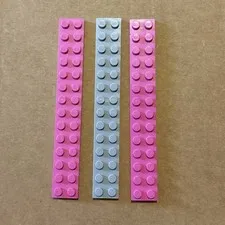 Lot Of 3 Lego Parts 91988 Plate 2x14