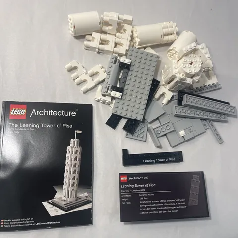 LEGO Architecture The Leaning Tower of Pisa 21015 w/ Instructions As-Is Parts