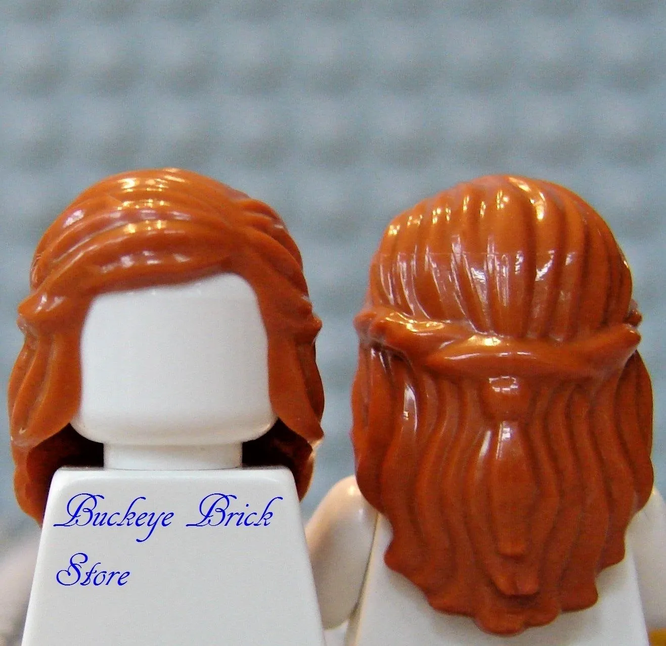 NEW Lego Frmale/Girl Minifig DARK ORANGE HAIR Long Princess w/Braid