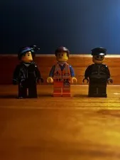The LEGO Movie Minifigures Wyldstyle, Emmet, & Bad Cop Lot of 3 Excellent Cond.