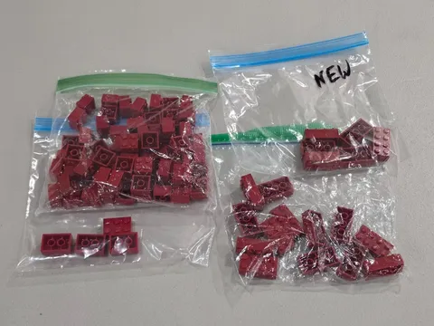 Lego Qty 92 - Dark Red Bricks - 3001 2x4 / 3002 2x3 / 3001 2x2 MOC