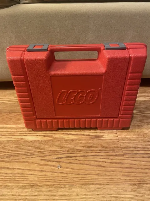 Vintage 1985 LEGO - Red Hard Plastic - Portable Carrying Storage Case Box