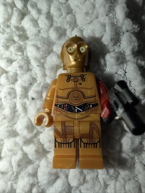 Lego Star Wars C-3P0 Minifigure Pearl Gold w/  Gold Hand & 1 Red Hand (4/4)