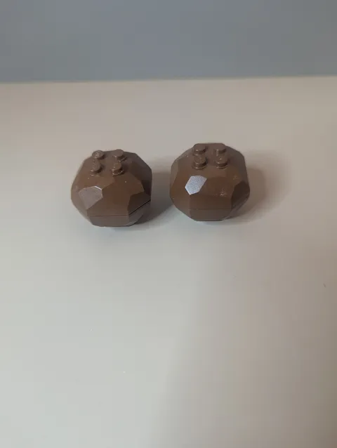 Vintage Lego 30293 30294 Rock Stone Bolder Brown Lot Of 2