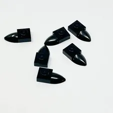 49668 LEGO Parts Plate Modified 1x1 w/ Tooth Horizontal BLACK (6)
