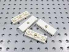 LEGO Lot of 4 White 1x3 Smooth Inverted Tiles Plates BB