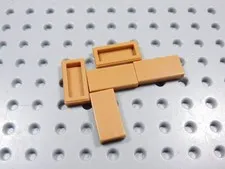 LEGO Lot of 5 Medium Nougat 1x2 Smooth Tiles Plates BO