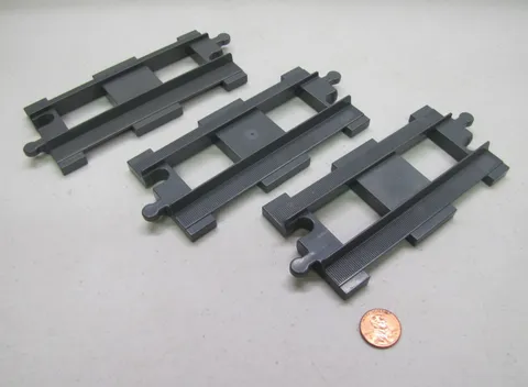 Lego Duplo 3 PIECES STRAIGHT DARK GRAY TRAIN TRACK Thomas the Train for Engine