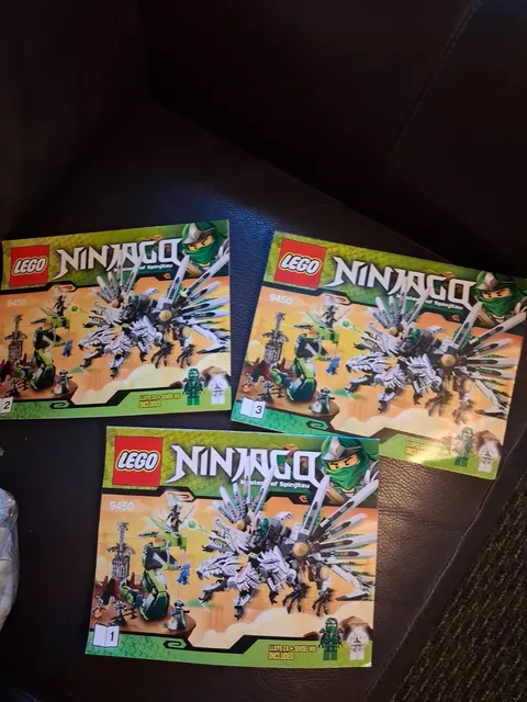 LEGO 9450 Ninjago Epic Dragon Battle Complete Set Of 3 Manuals