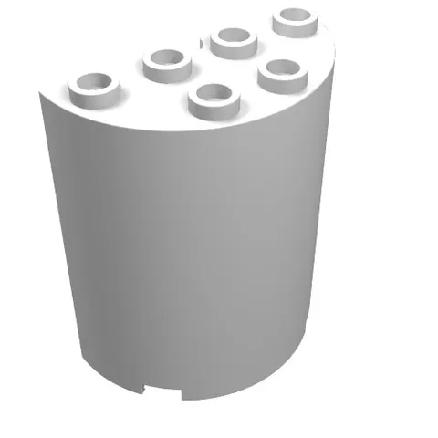 5x LEGO® Part 6259 - Cylinder Half 2 x 4 x 4