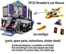 Lego Teenage Mutant Ninja Turtles 79122 Shredder's Lair Rescue no figs TMNT