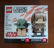 2018 LEGO STAR WARS Brick Headz #41627 Luke Skywalker & Yoda New in Box