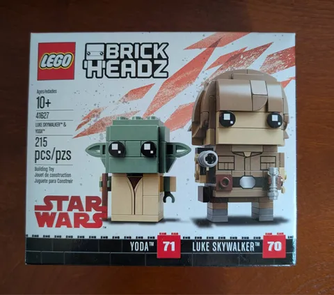 2018 LEGO STAR WARS Brick Headz #41627 Luke Skywalker & Yoda New in Box