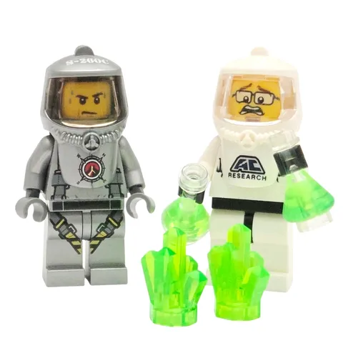 LEGO Toxic Waste Scientist Lab Minifigure Lot Volcano Explorer City Alien MOC