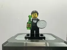 LEGO 71000 Series 9 Waiter Minifigure w/ Bottle and Serving Tray