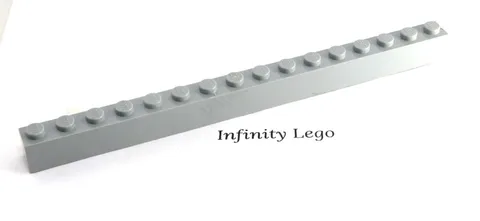 6 LEGO Light Bluish Grey Bricks 1 x 16 (2465) - (6 Pieces)
