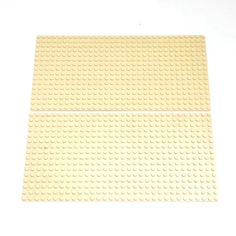LEGO 16x32 Tan Baseplate Lot - 3 Thin 16 x 32 Base Plates Sand Desert Cowboys
