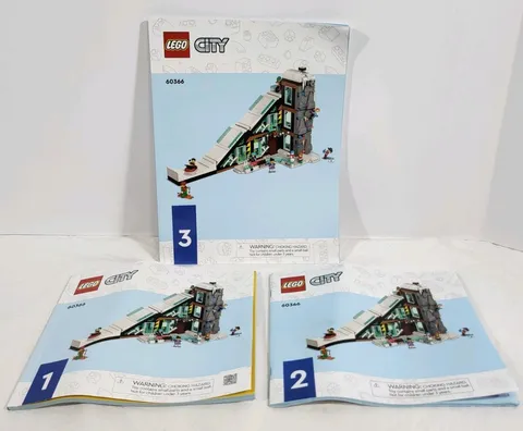 LEGO City 60366 Ski and Climbing Center Instruction Manuals ONLY