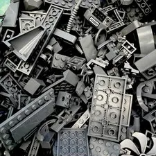 Lego Lot by Color Dark Bluish Gray 1/2 LB Pound 200 Pieces Sorted Bulk SAVE!